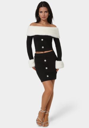 7skn0242be_black_1_b65bf58a-8ae8-40f9-b6c1-c4dac016c45d Off Shoulder Removable Faux Fur Set